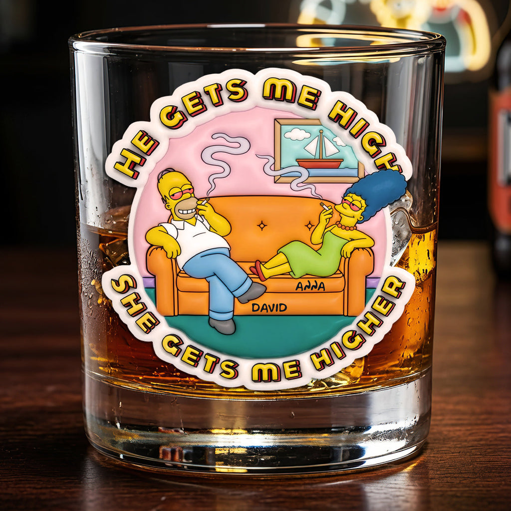 Stoner Couple Drinking Glass - Personalized Gifts For Couples 04todt250626