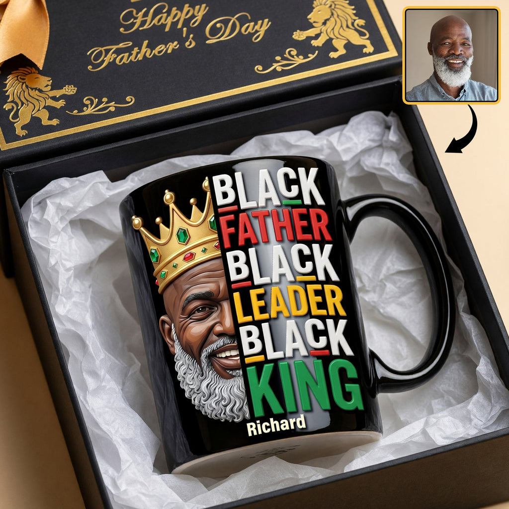 Black Father Black King Coffee Mug - Personalized Gifts For Dads 03HUQN050526