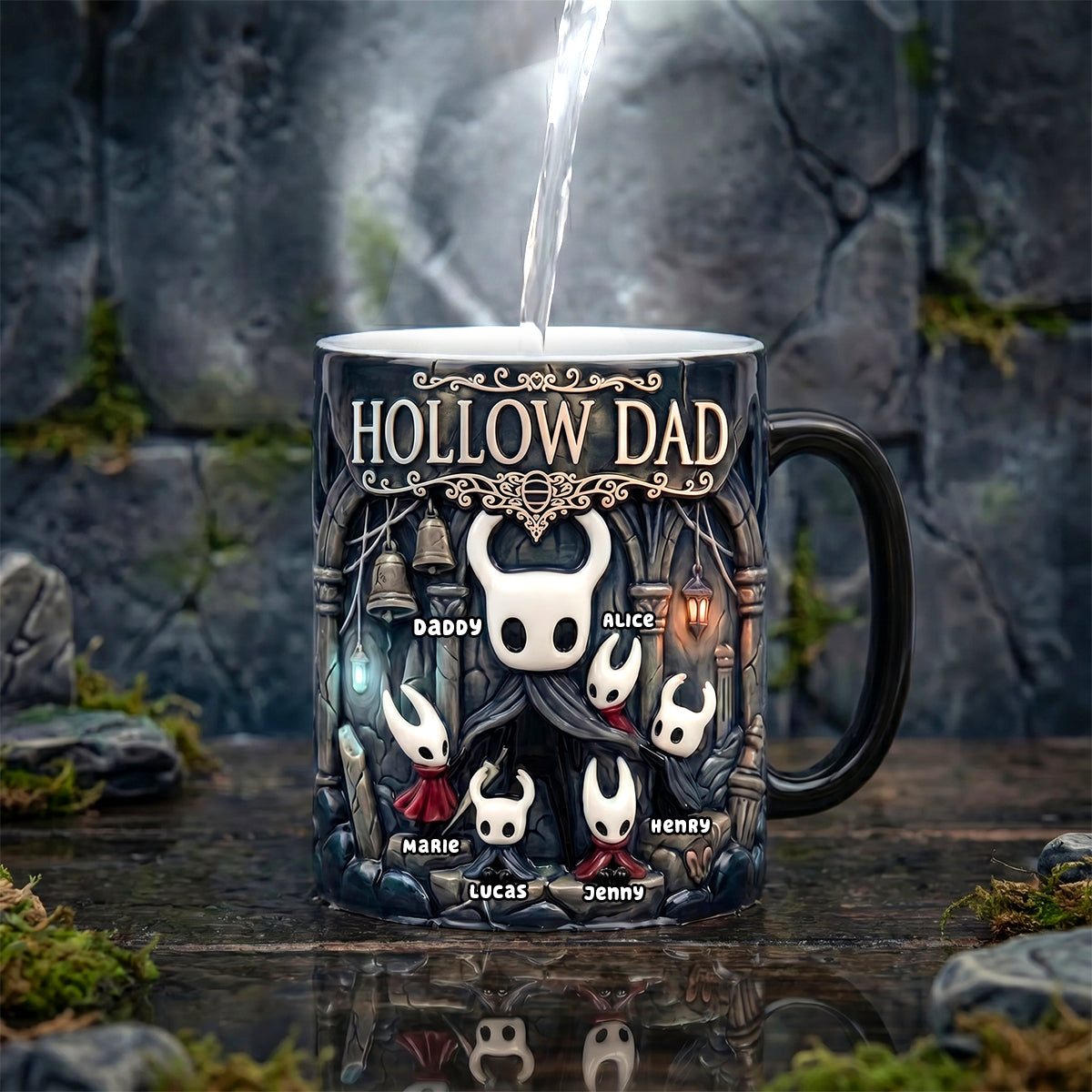 Gamer Dad And Little Adventurers Coffee Mug - Personalized Gifts For Dad 03NADH140526