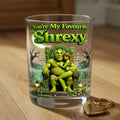 Funny Couple Round Glass - Personalized Gifts For Couple 05TOQN170626