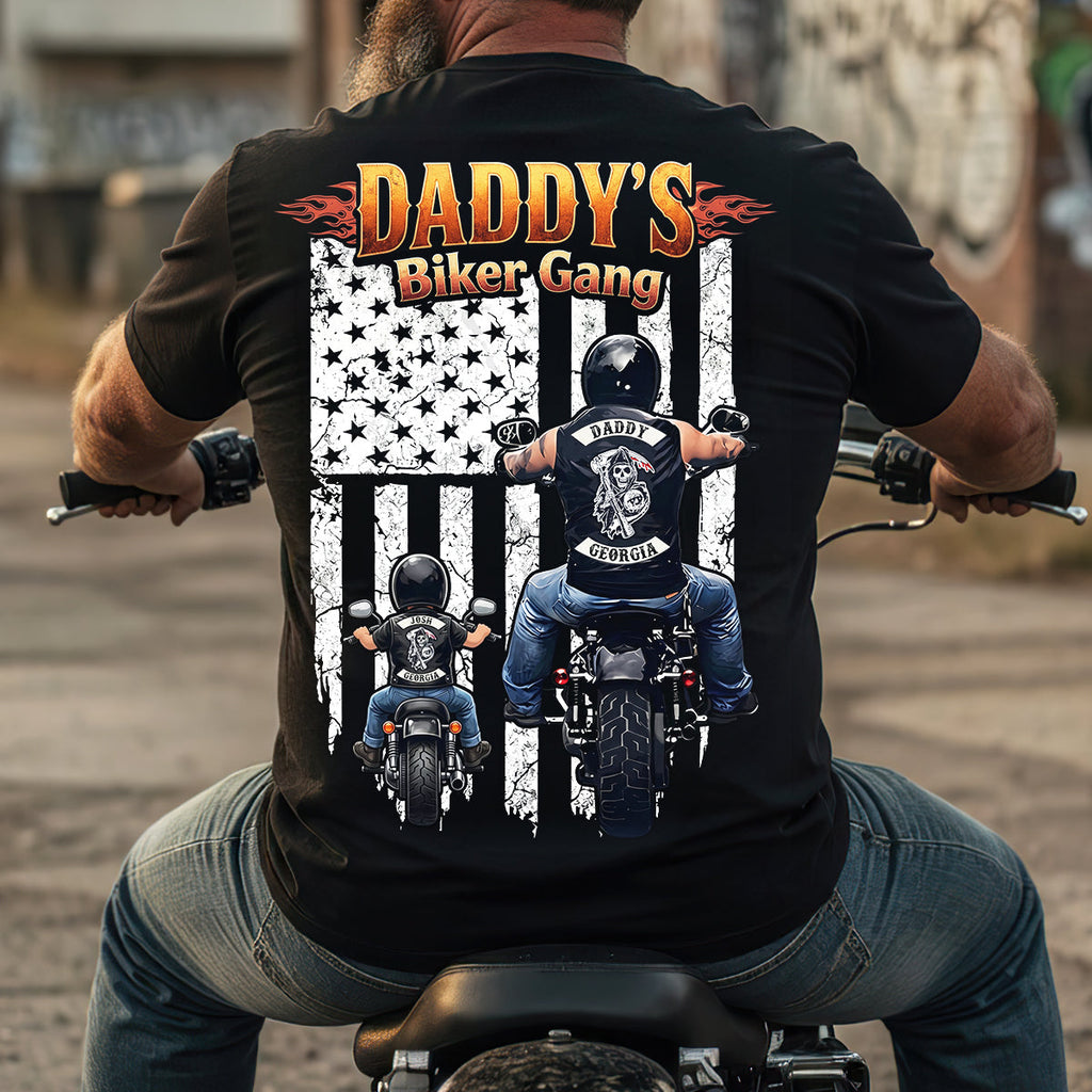 Daddy’s Biker Gang Shirt - Personalized Gift For Dads 01HUDT230526