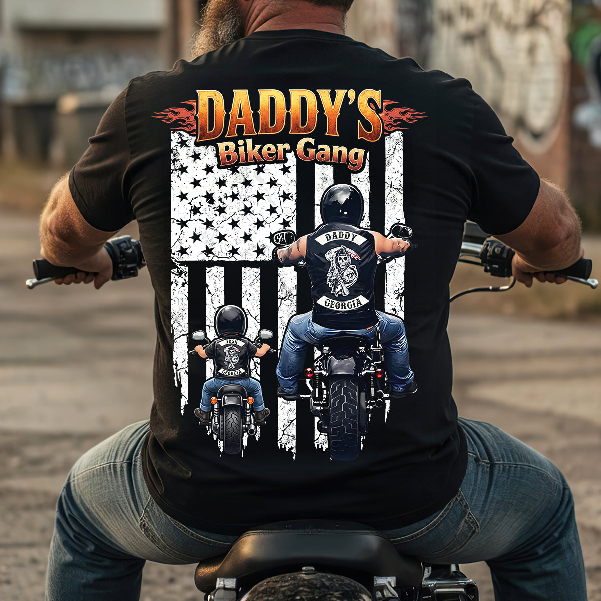 Daddy’s Biker Gang Shirt - Personalized Gift For Dads 01HUDT230526