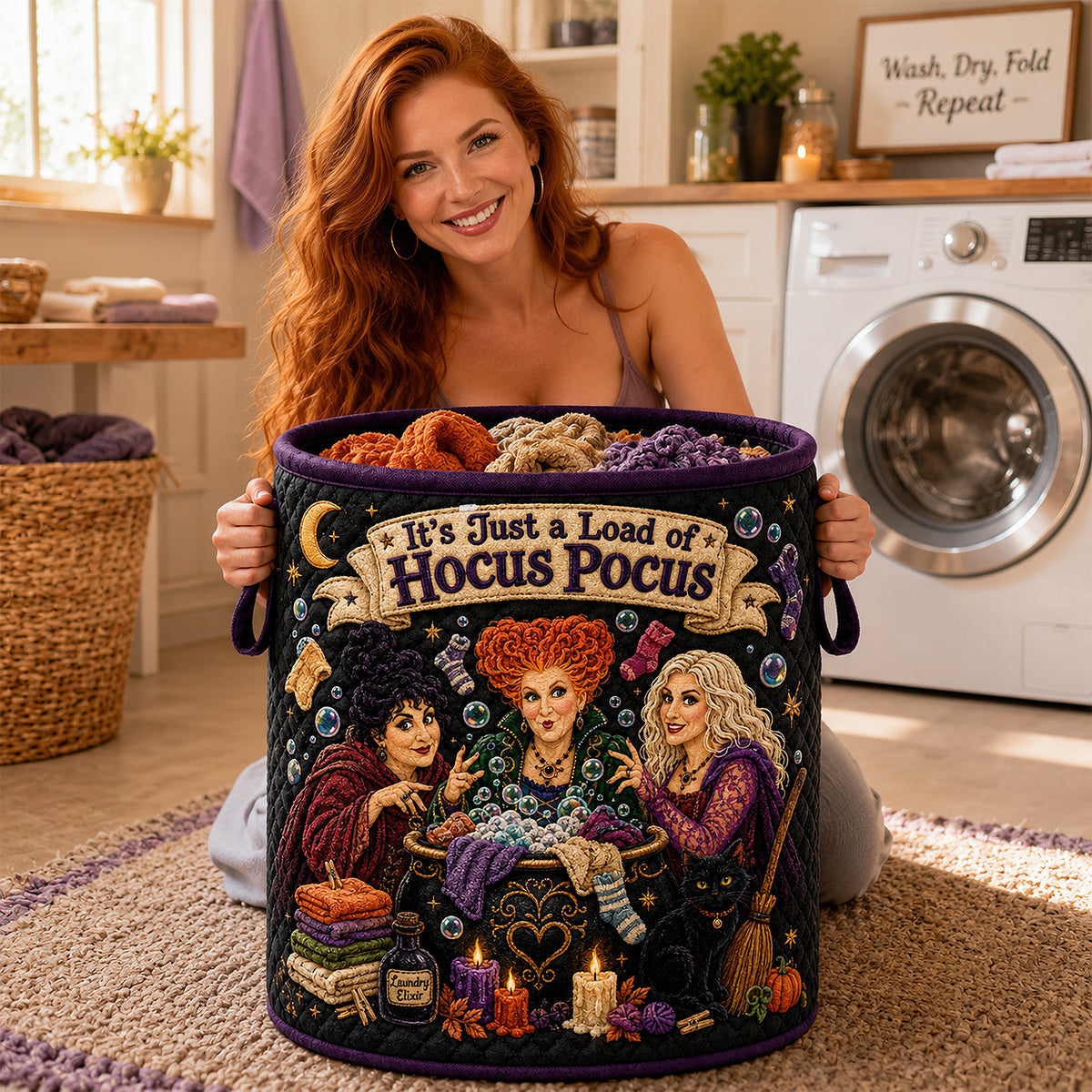 Enchanted Quilted Laundry Basket Personalized Gifts For Fantasy Lovers 04NADT140726