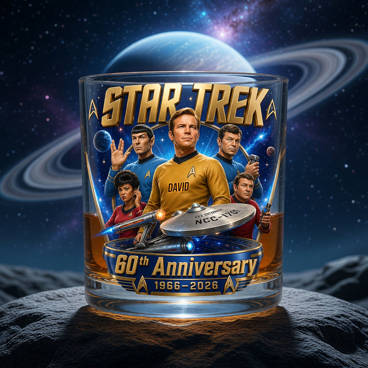 Celebrated 60th Anniversary Drinking Glass - Personalized Gifts 03tyqn080626