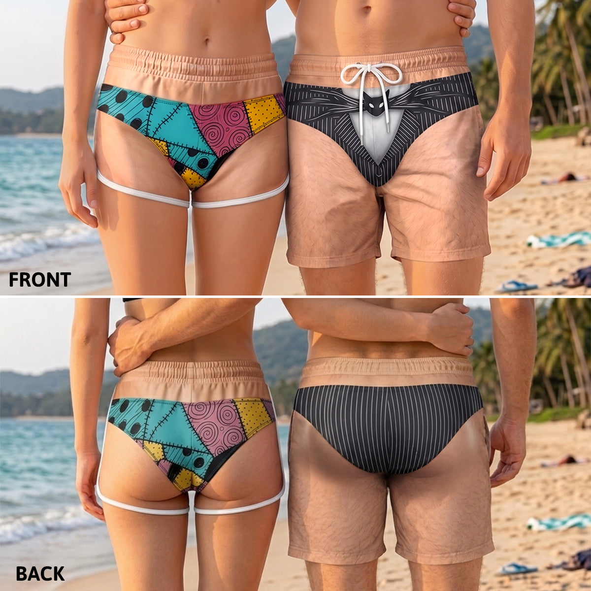 Forever Couple Beach Shorts - Personalized Gifts For Couple 03HUTN020726
