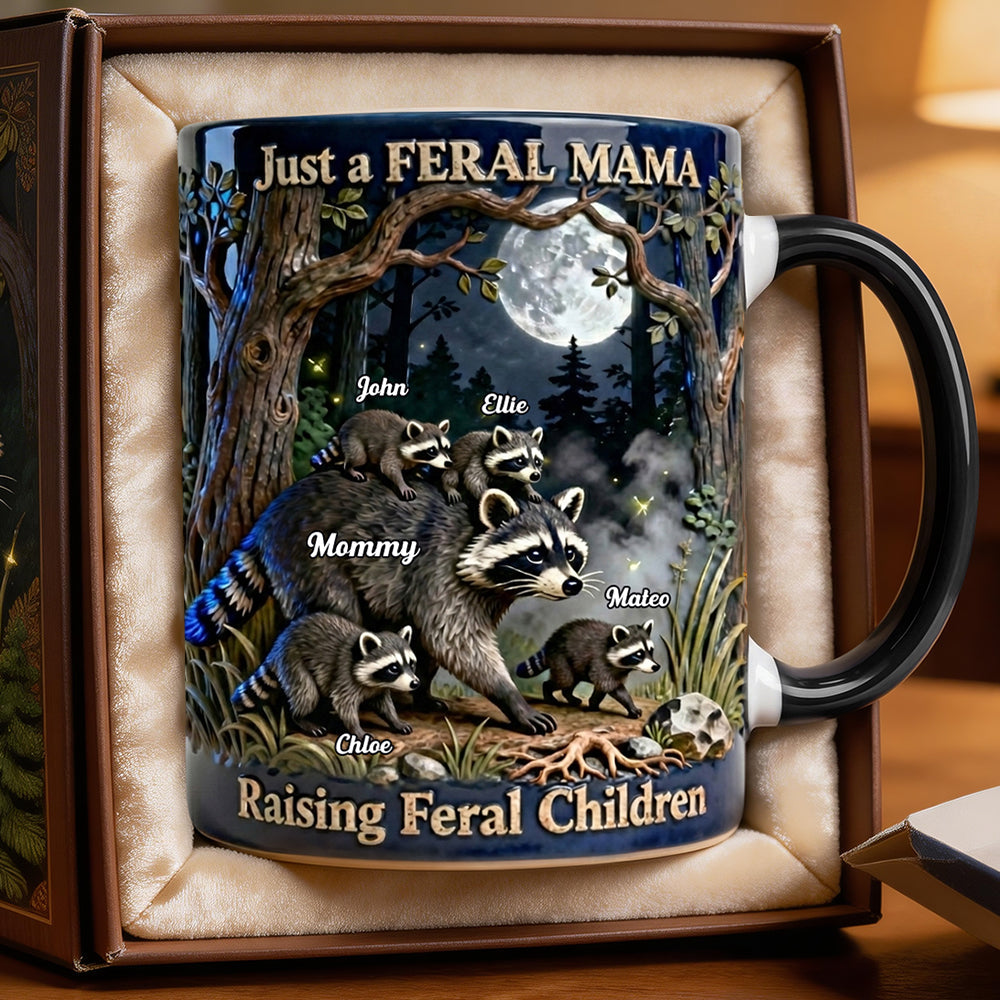 Funny Raccoon Mom Coffee Mug - Personalized Gifts For Mom 03NADT280226