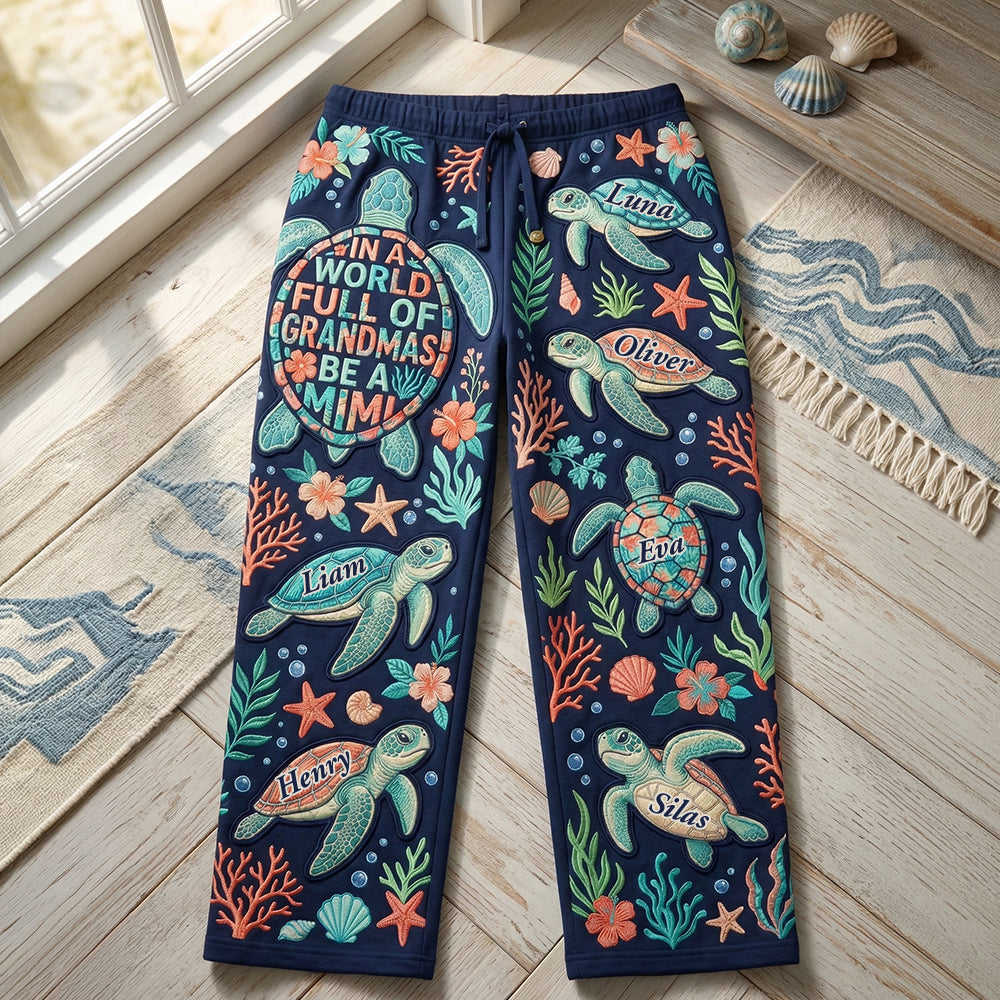 Grandma Turtle Pajama Pants - Personalized Gifts For Grandmas 03nadt090326