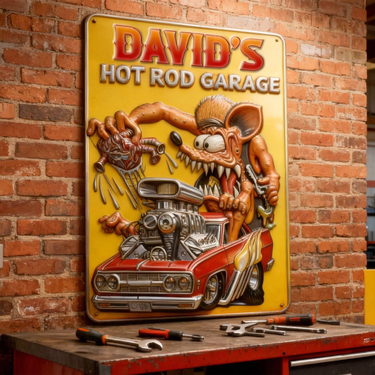 Personalized Gifts For Hot Rod Lovers Metal Sign 011totn160126