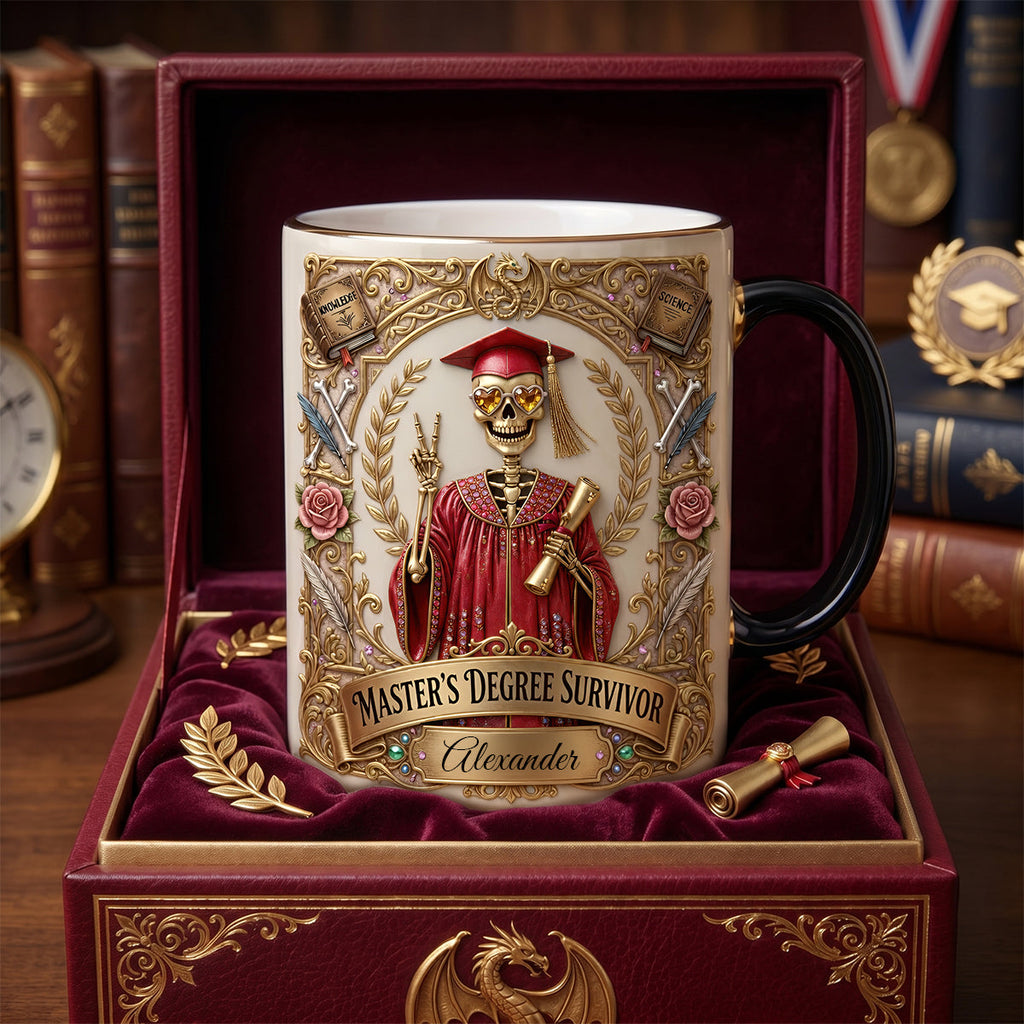 Lovely Skeleton Celebrate Graduation Magic Mug - Personalized Gifts For Graduates 02tydh250426