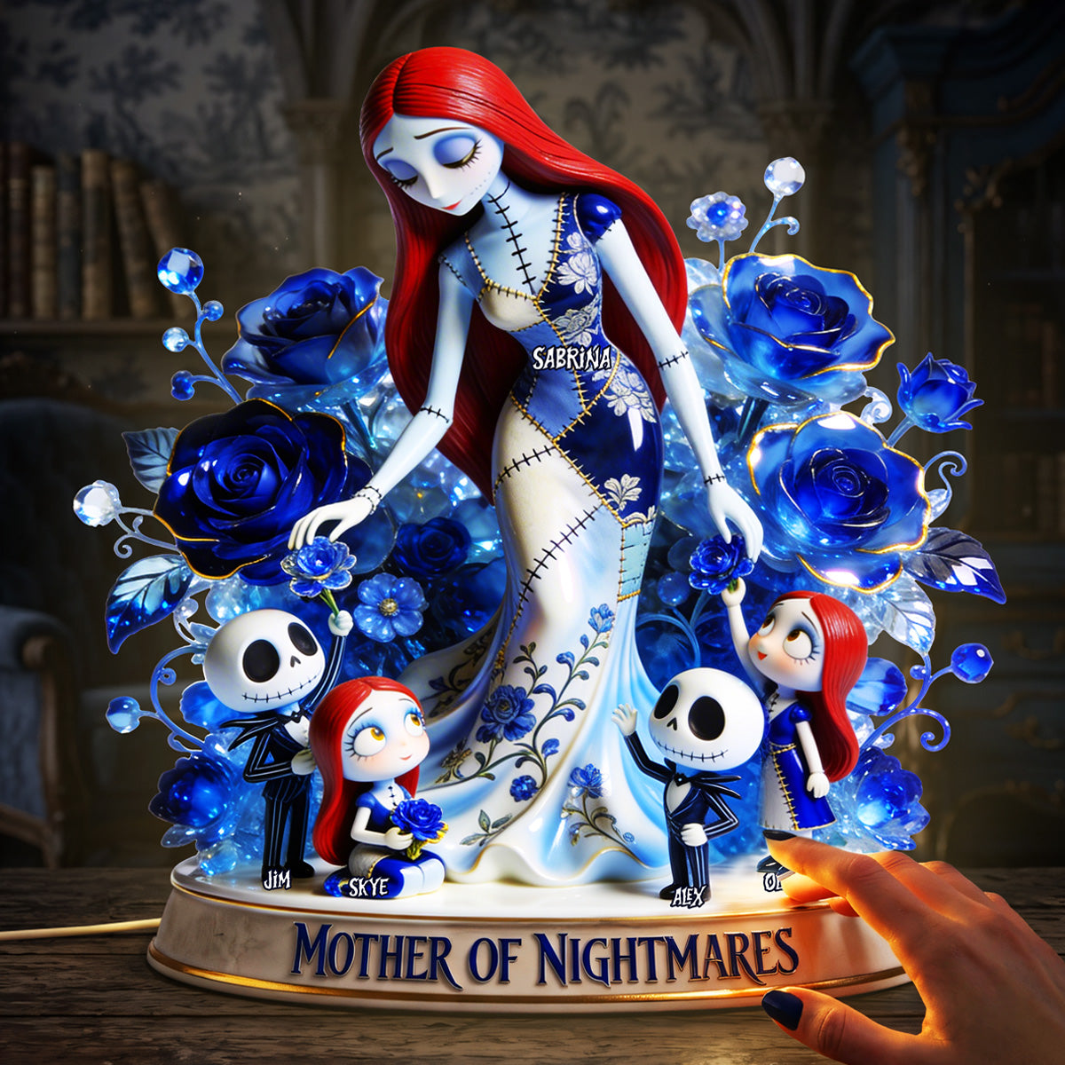 Spooky Mom Toile De Jouy Light Box  -  Personalized Gifts For Mothers 02pgta110426
