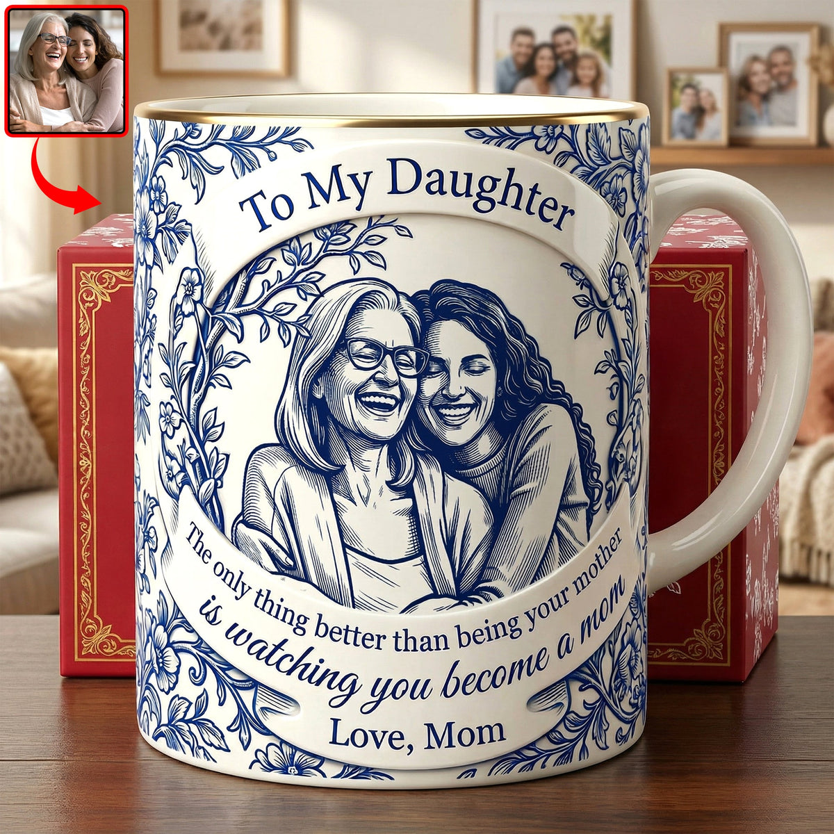 To My Daughter Coffee Mug - Custom Photo Gifts For Mother's Day 05NAQN310326