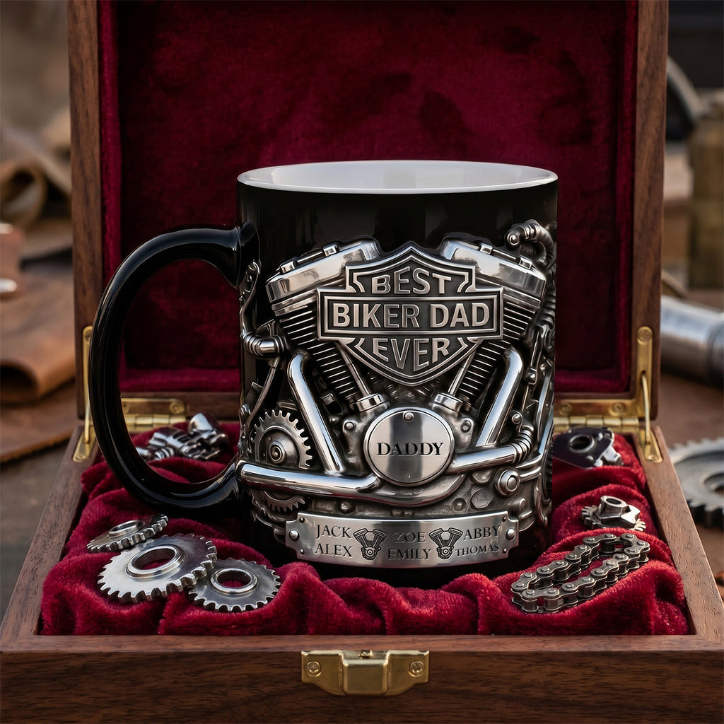 Best Biker Dad Ever Magic Mug - Personalized Gifts For Dad 03TGDH060526