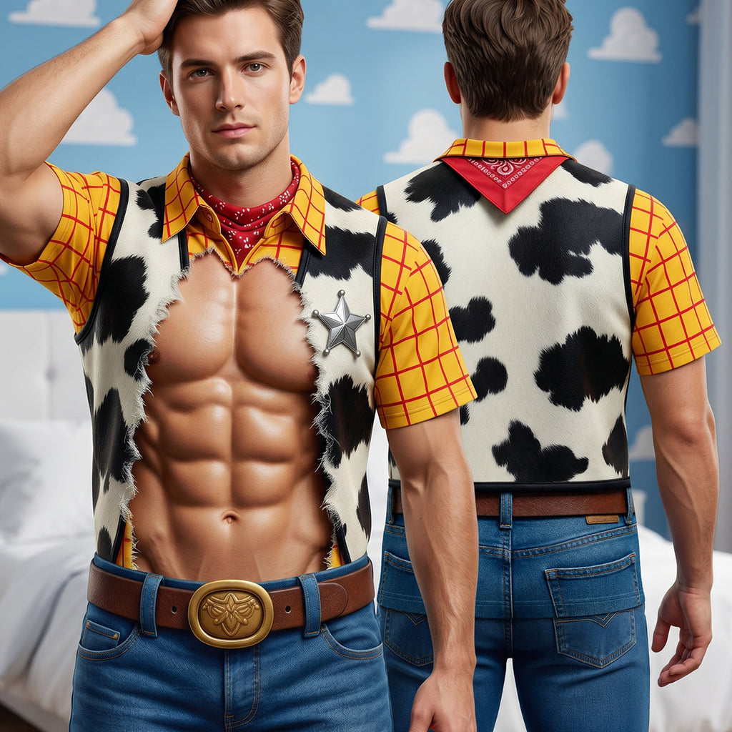 Six Pack Cowboy T-Shirt - Personalized Gifts 01tota060726