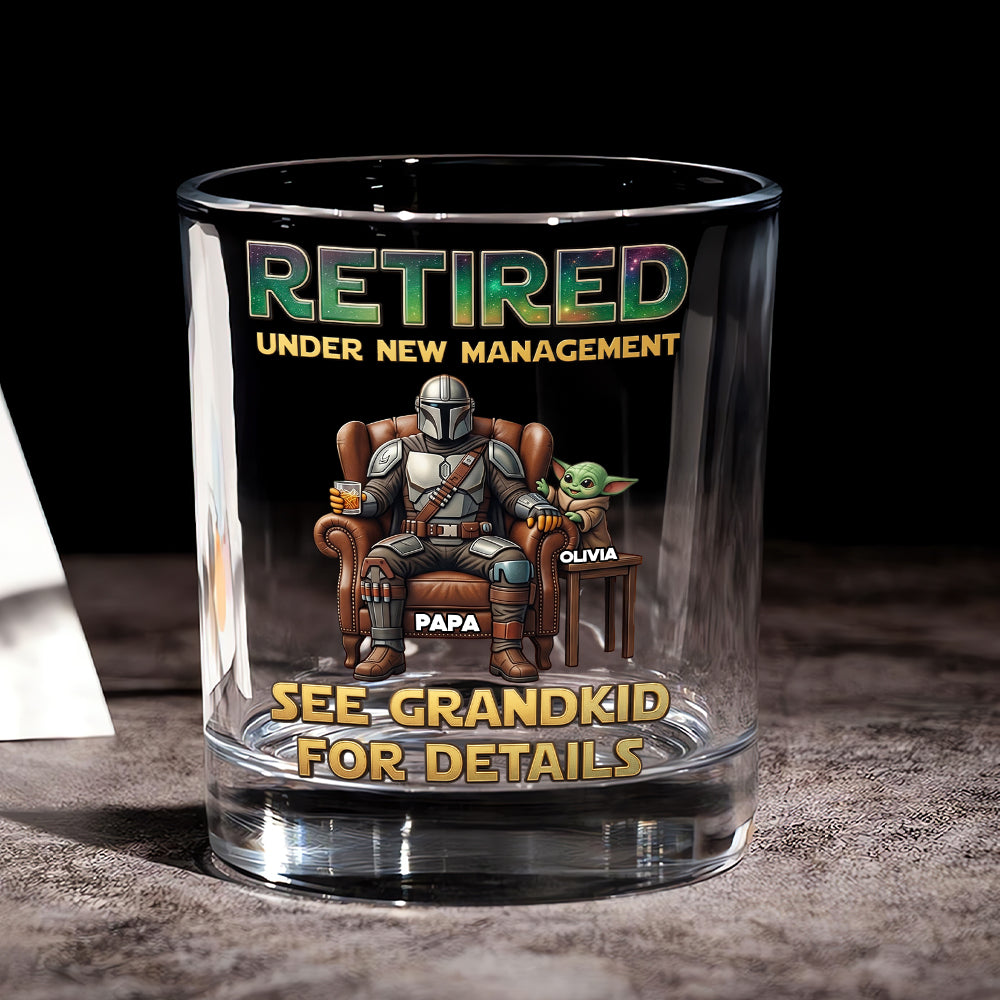 Grandpa Retirement Round Glass - Personalized Gifts 01HUTA100626