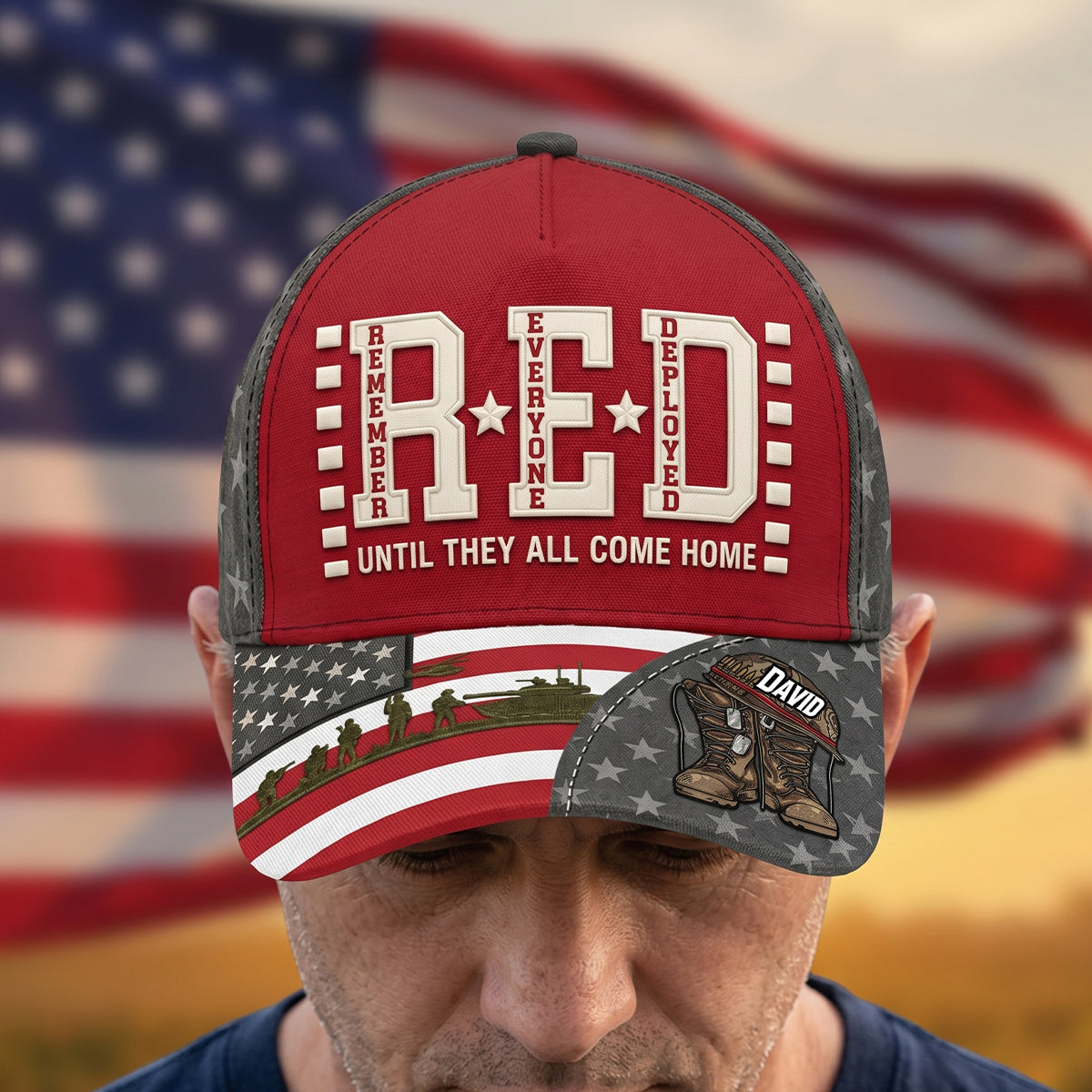 RED Remember Everyone Deployed Classic Cap - Personalized Gifts For Veteran Families 03qhtn260526