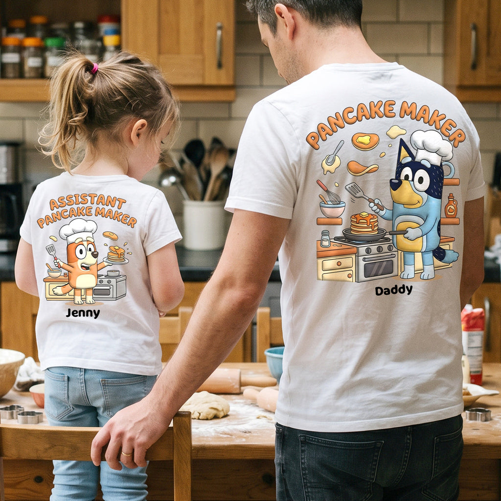 Lovely Pancake Maker Dad & Kids Shirt - Personalized Gifts For Dads 04natn200526