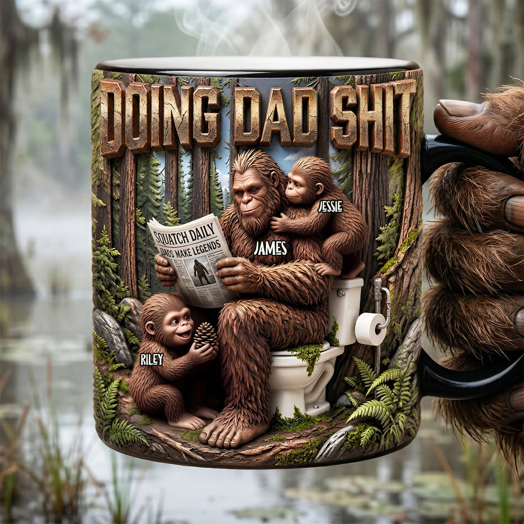 Funny Squatch Dad Magic Coffee Mug - Personalized Gifts For Dad 02tyta060526