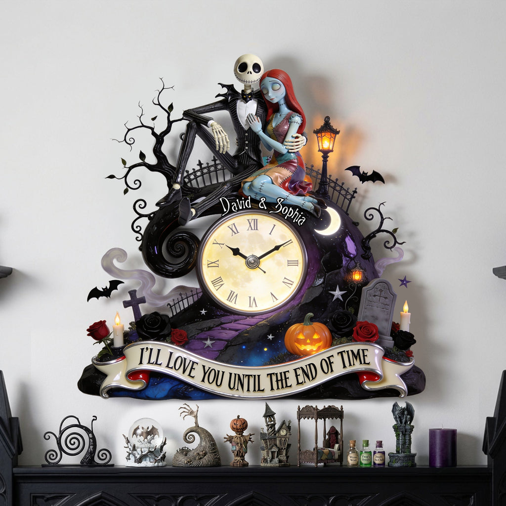 Endless Love Acrylic Hanging Wall Clock - Personalized Gifts For Couple 05PGLU140726