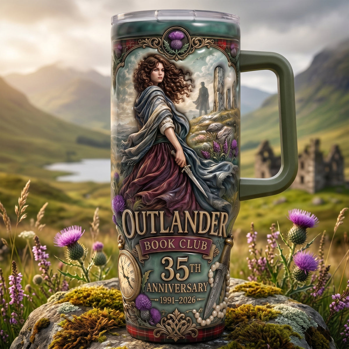 Fantasy Time Traveler 40oz Tumbler With Handle - Personalized Gifts 01qhlu240626