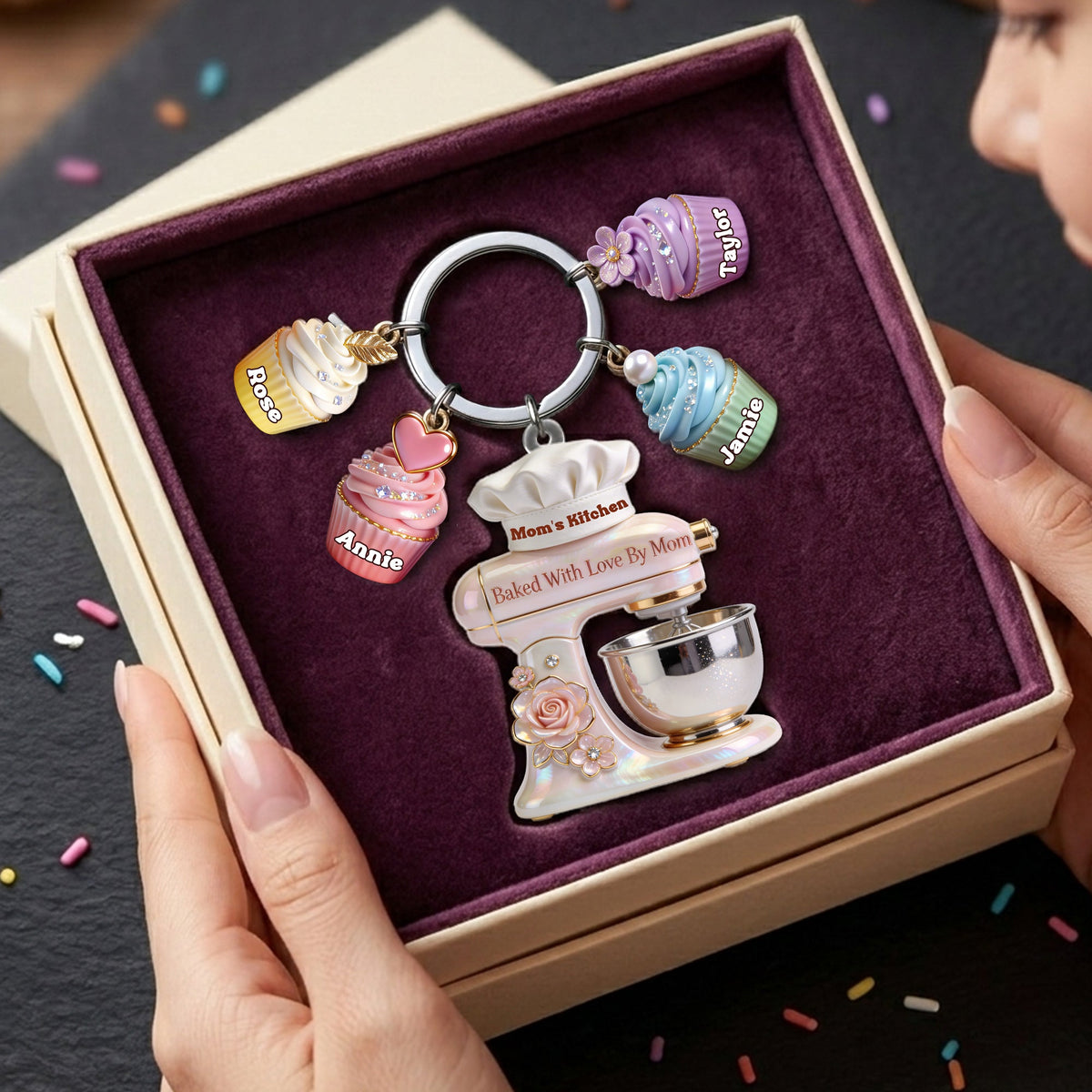 Baking Mom Acrylic Tag Keychain - Personalized Gifts For Mother 01pglu260326