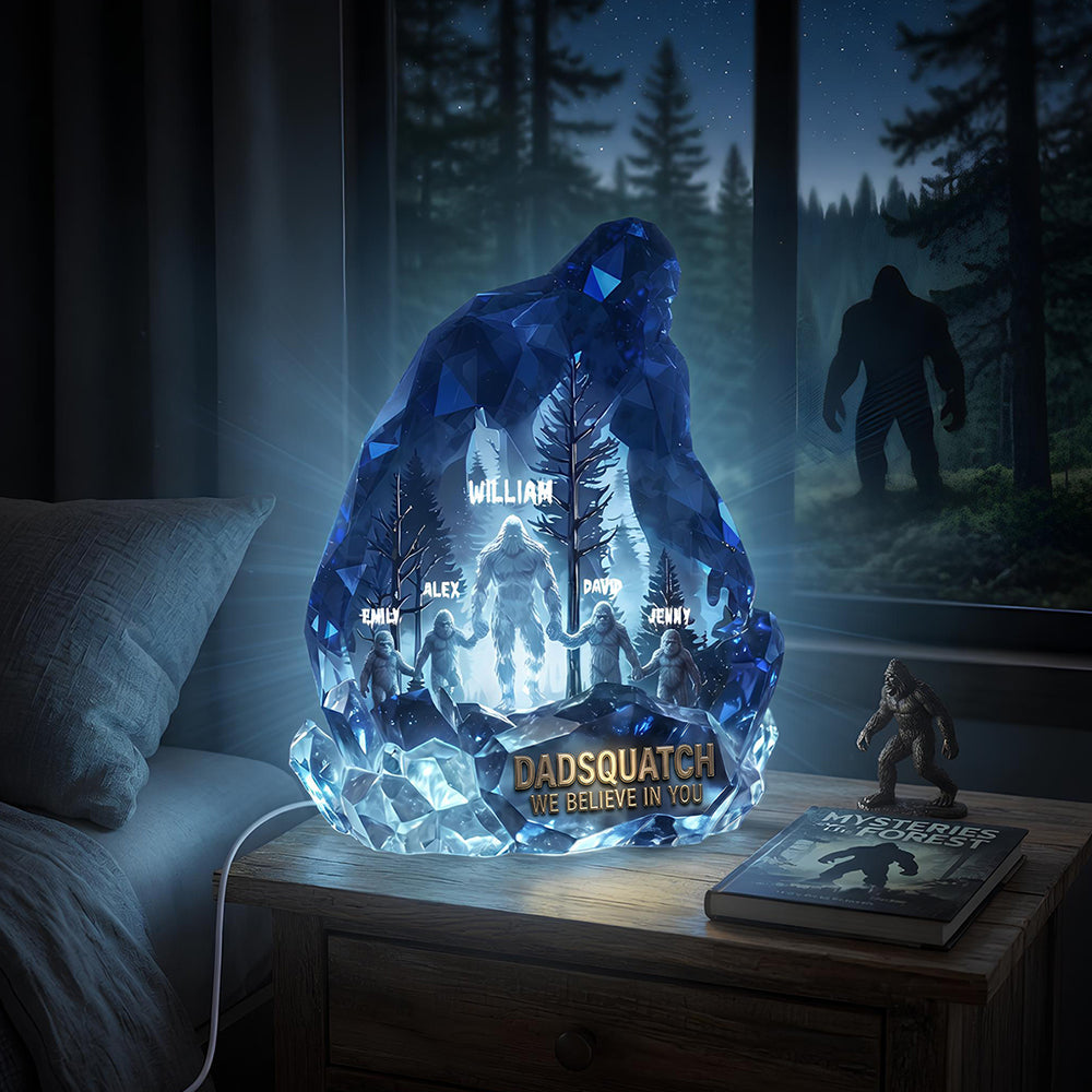 Believe In Bigfoot Dad Light Box, Personalized Gifts For Dad 03qhdt170426