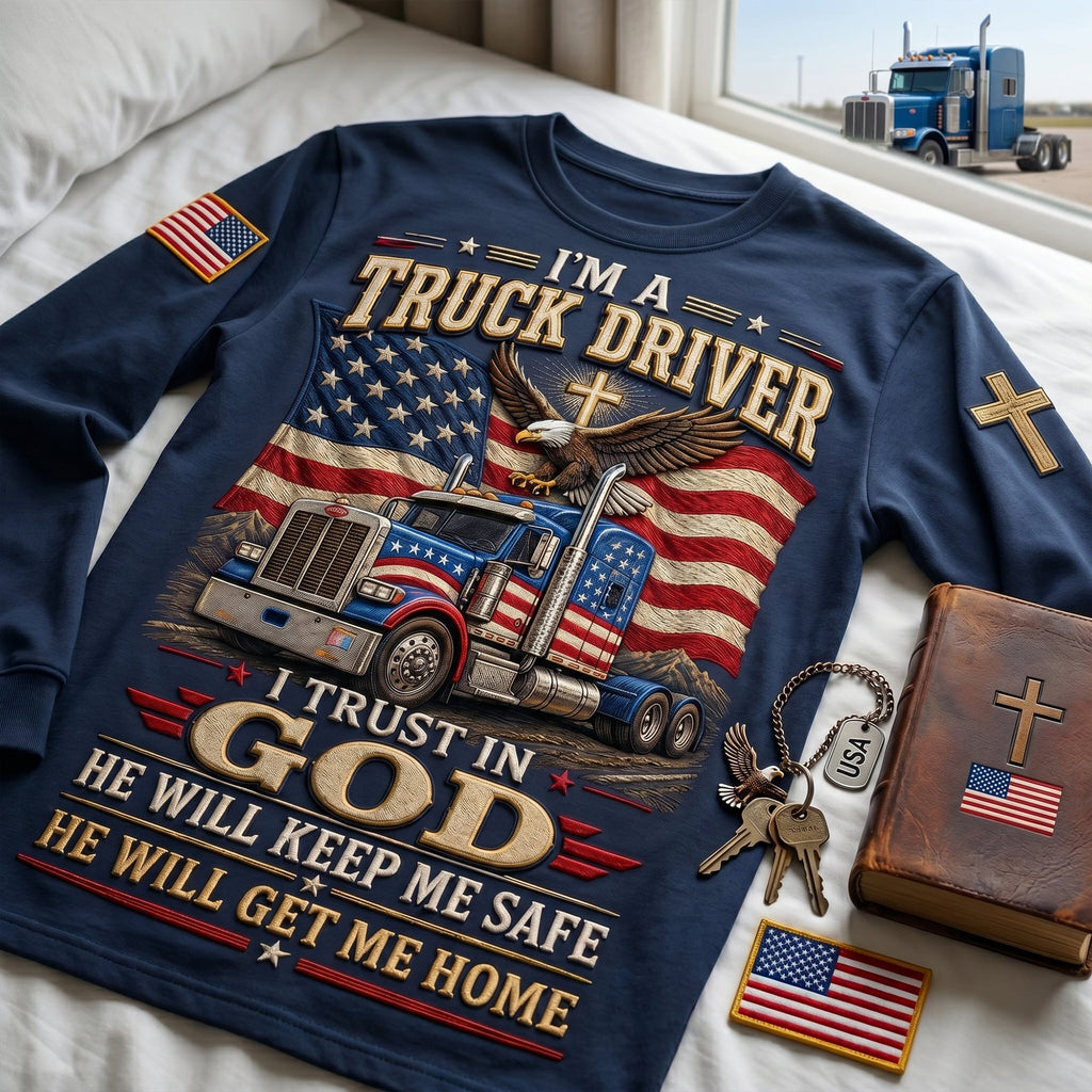 USA Truck Driver Shirt - Personalized Gifts For Dad 06palu260526