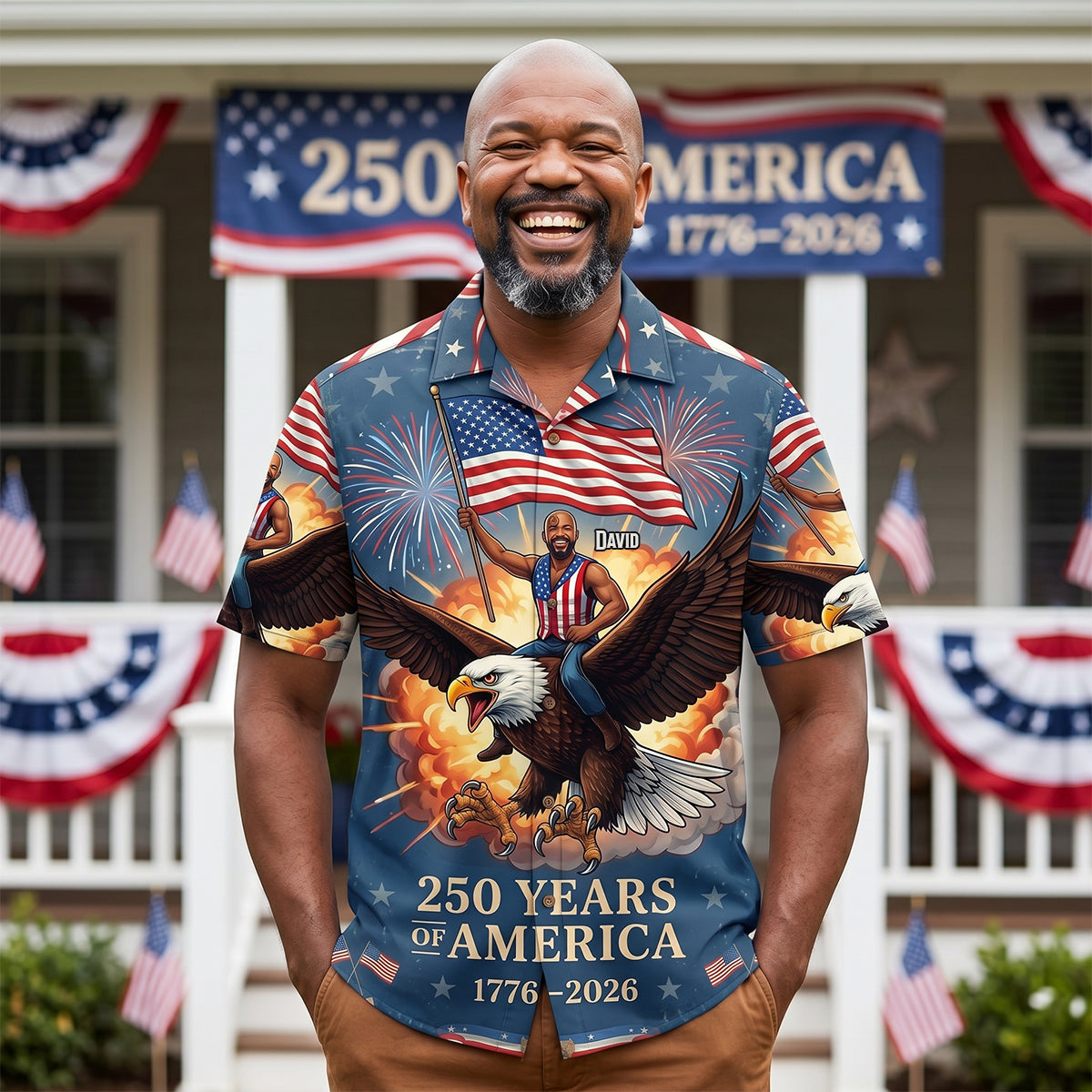 Custom Photo Free Ride With American Eagle Hawaiian Shirt, Personalized Gifts For Patriots 04qhtn300526
