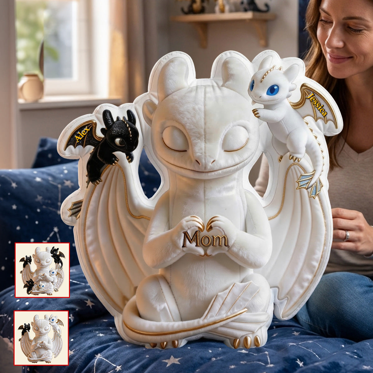 Cute Fantasy Creatures Pillow – Personalized Gifts For Mom 02tgmg130326