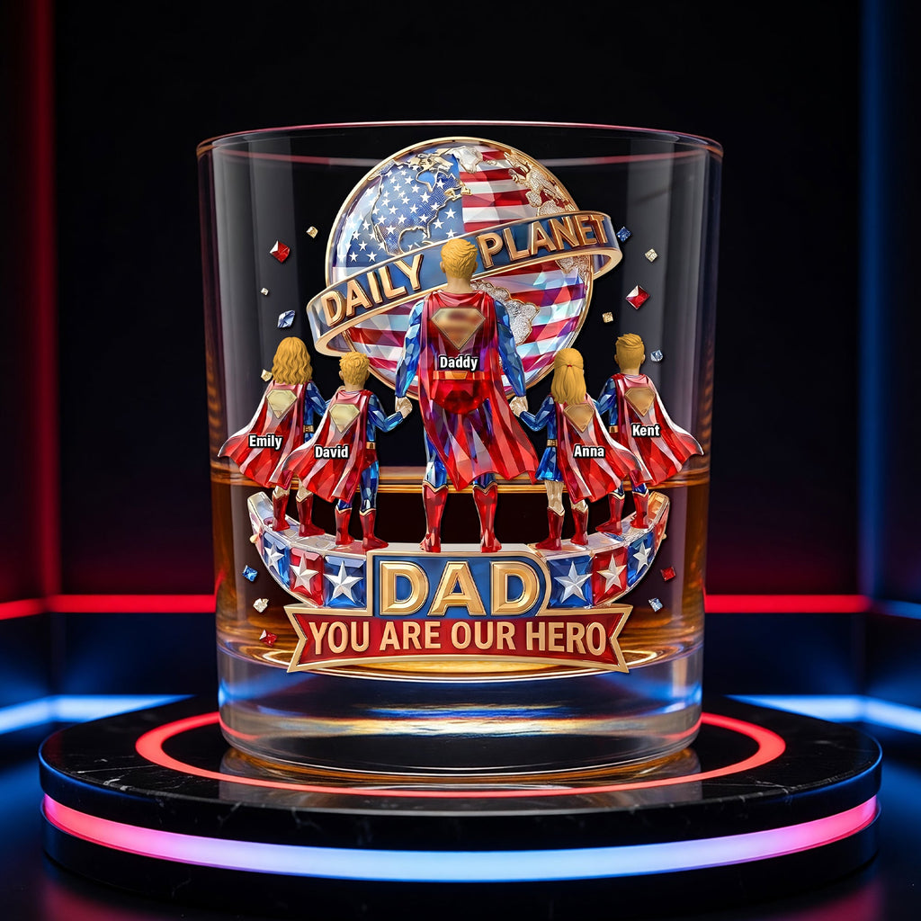 Fearless Guardian Dad and Kids Drinking Glass - Personalized Gifts For Dads 05tyqn250526