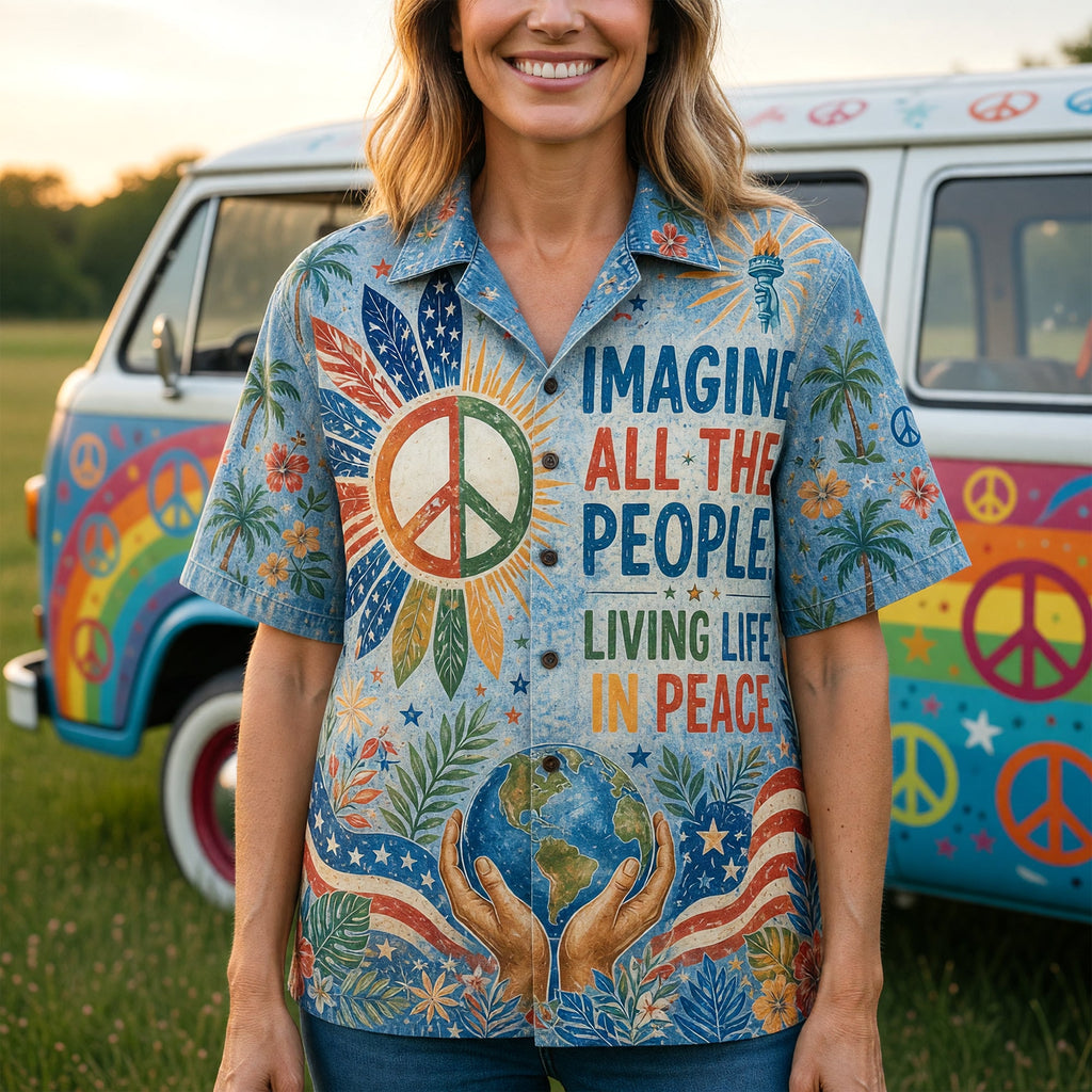 Peace Hawaiian Shirt - Personalized Gifts For Peace Lovers 06paqn180626