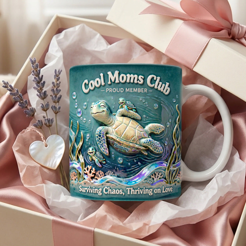 Chilling Turtle Mom Coffee Mug, Personalized Gifts For Mom 03qhmg020326