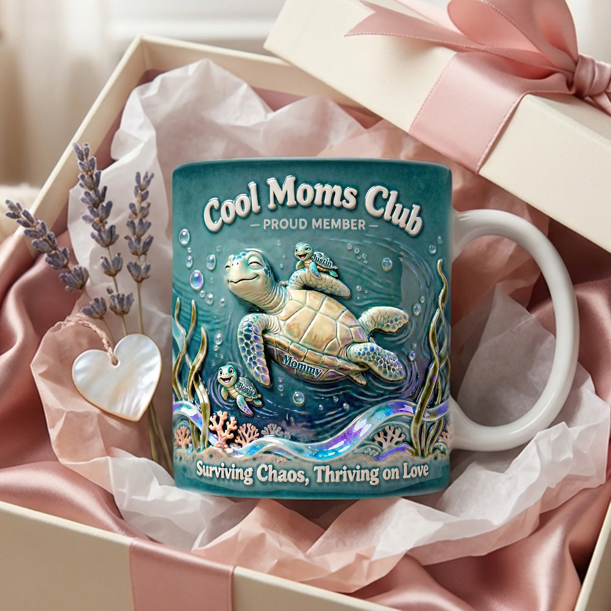 Chilling Turtle Mom Coffee Mug, Personalized Gifts For Mom 03qhmg020326
