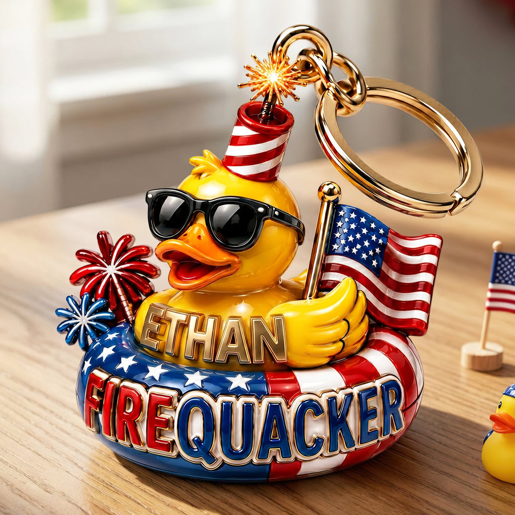 Celebrated 4th Of July Keychain - Personalized Gifts For Patriots 03todt270526