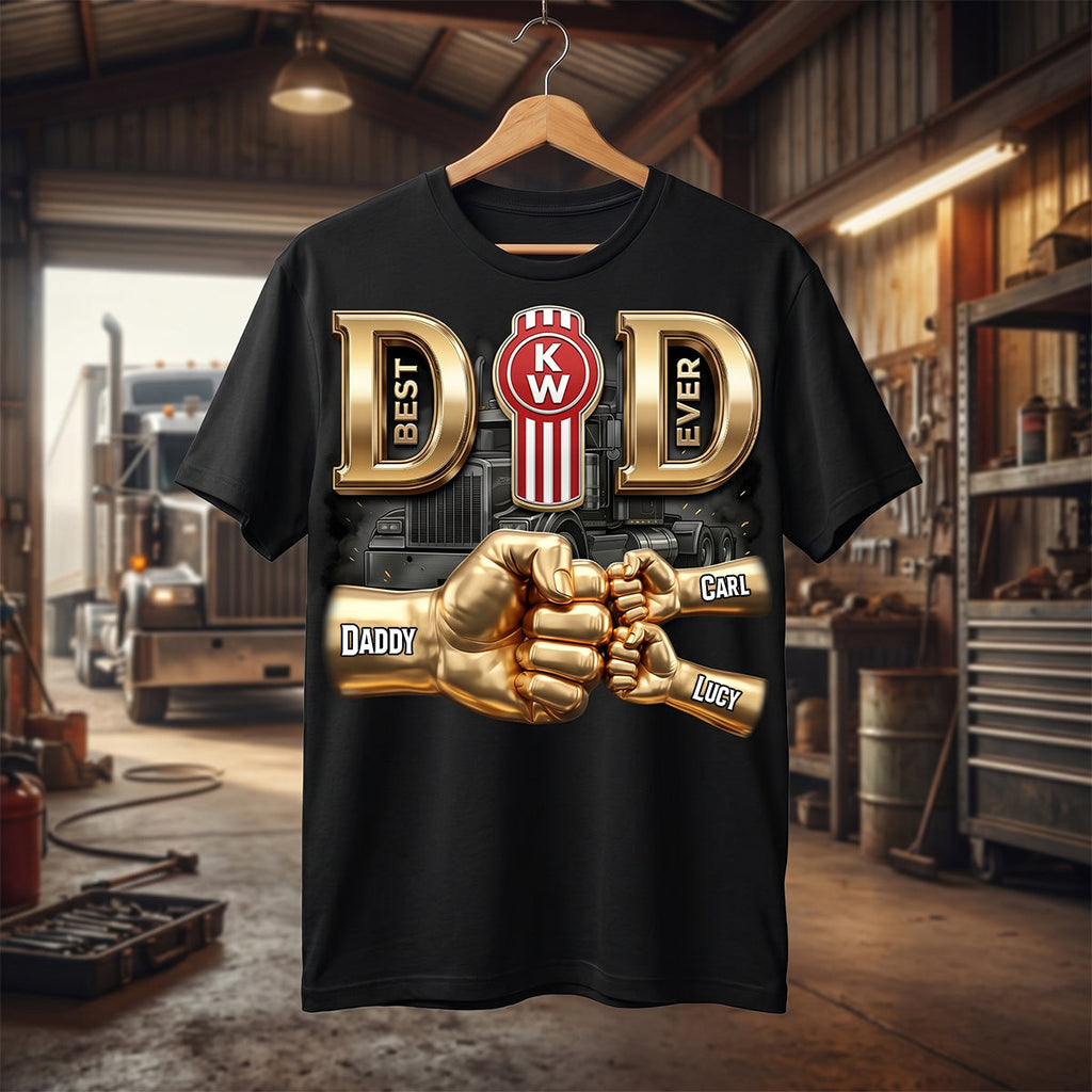 Best Dad Ever Trucker Shirt - Personalized Gifts For Dad 03nadh220526