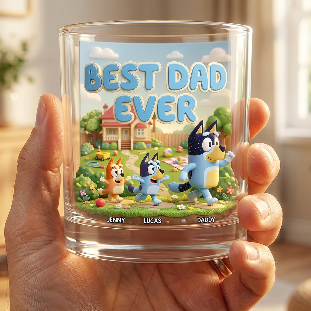 Best Dad Ever Glass Mug - Personalized Gifts For Dad 01NADT200526