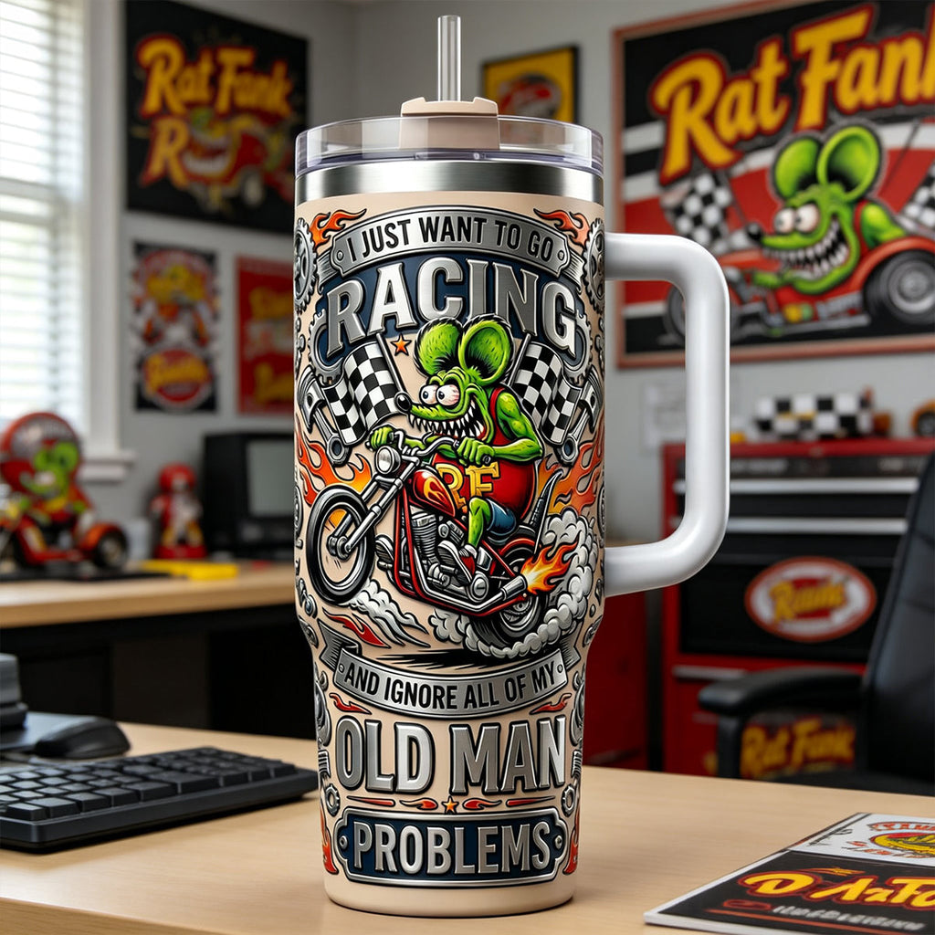 Racing Old Man Tumbler - Personalized Gifts For Racing Lovers 02patn120326
