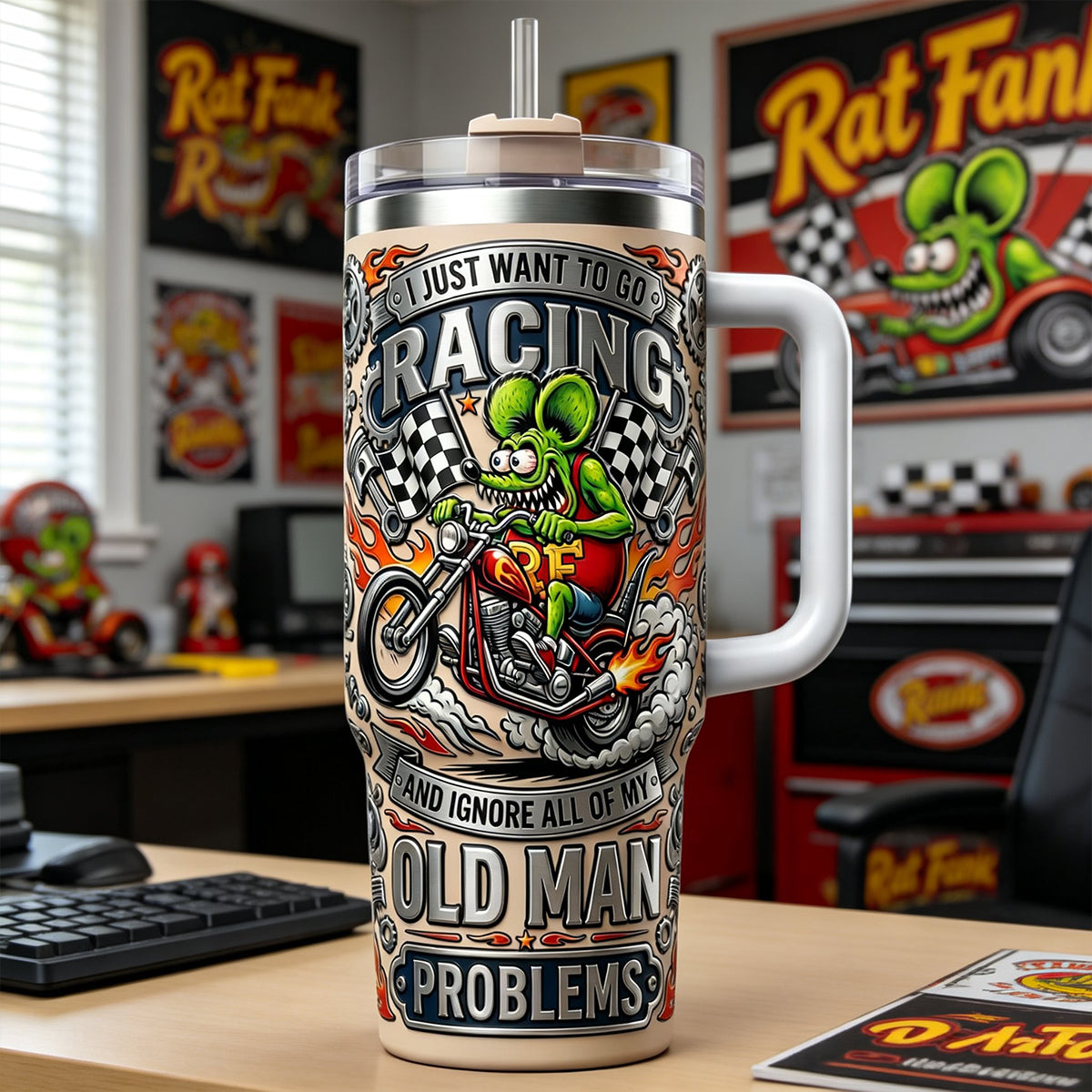 Racing Old Man Tumbler - Personalized Gifts For Racing Lovers 02patn120326