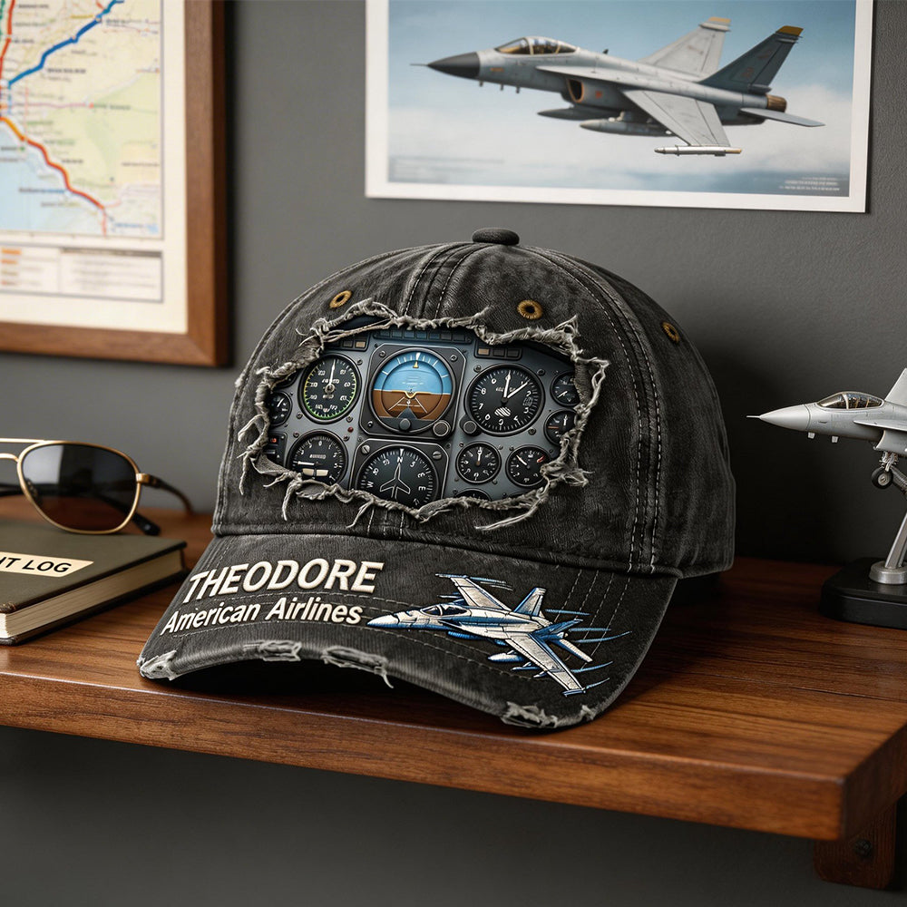 Airplane Cockpit Instrument Panel Classic Cap - Personalized Gifts For Pilot 02nadt300326