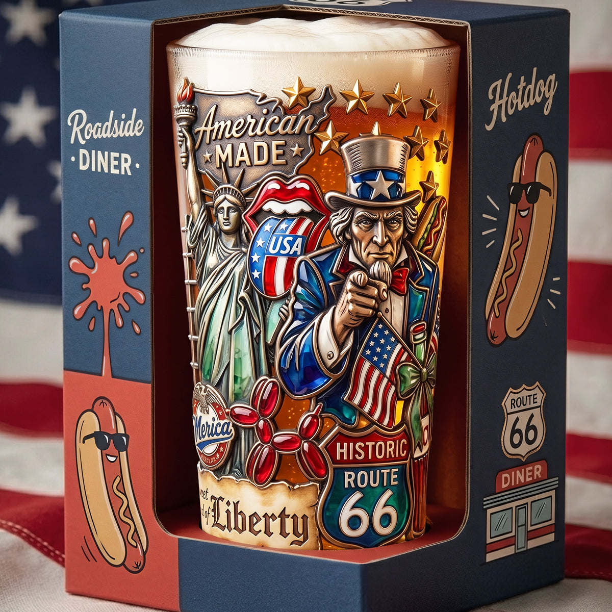 Patriotism Beer Glass - Personalized Gifts For Patriots 03pata270526