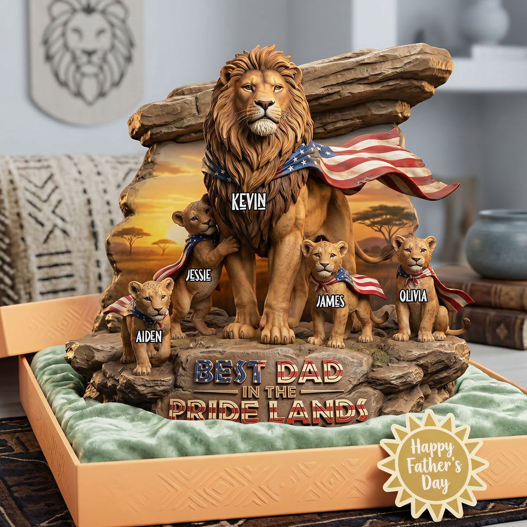 Best Dad & Little Cubs Acrylic Plaque - Personalized Gifts For Dads 02NATA290426