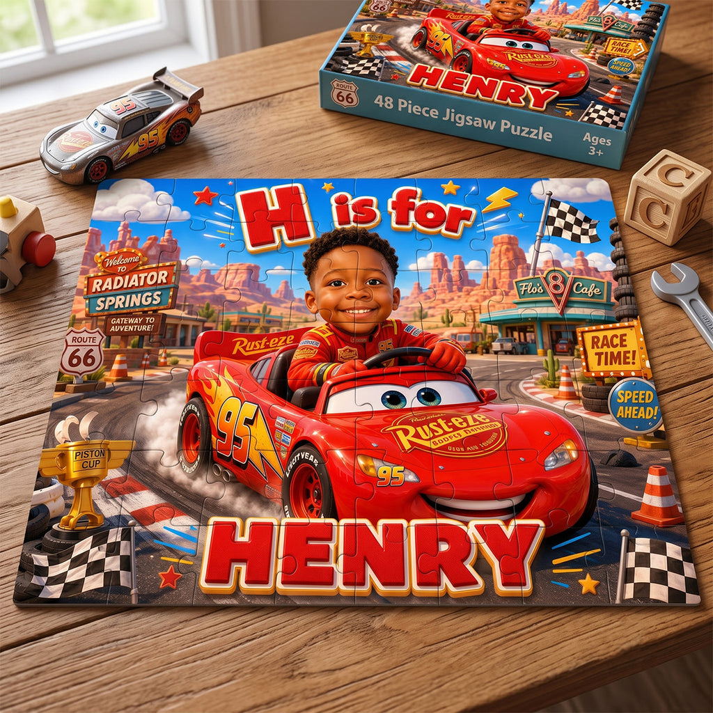 Little Racer Jigsaw Puzzle - Custom Photo Gifts For Kids 01natn130726
