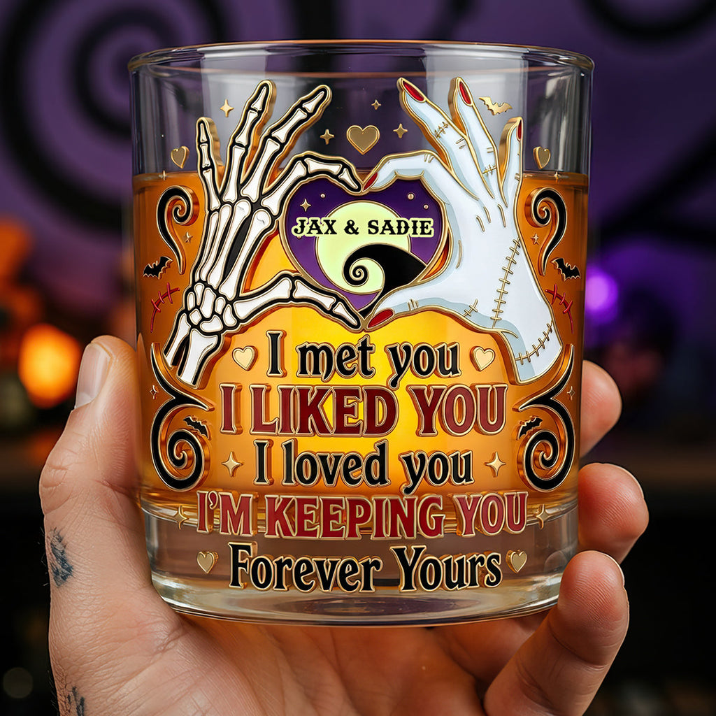 Soulmates Forever Round Glass - Personalized Gift For Couples 04NADT060626
