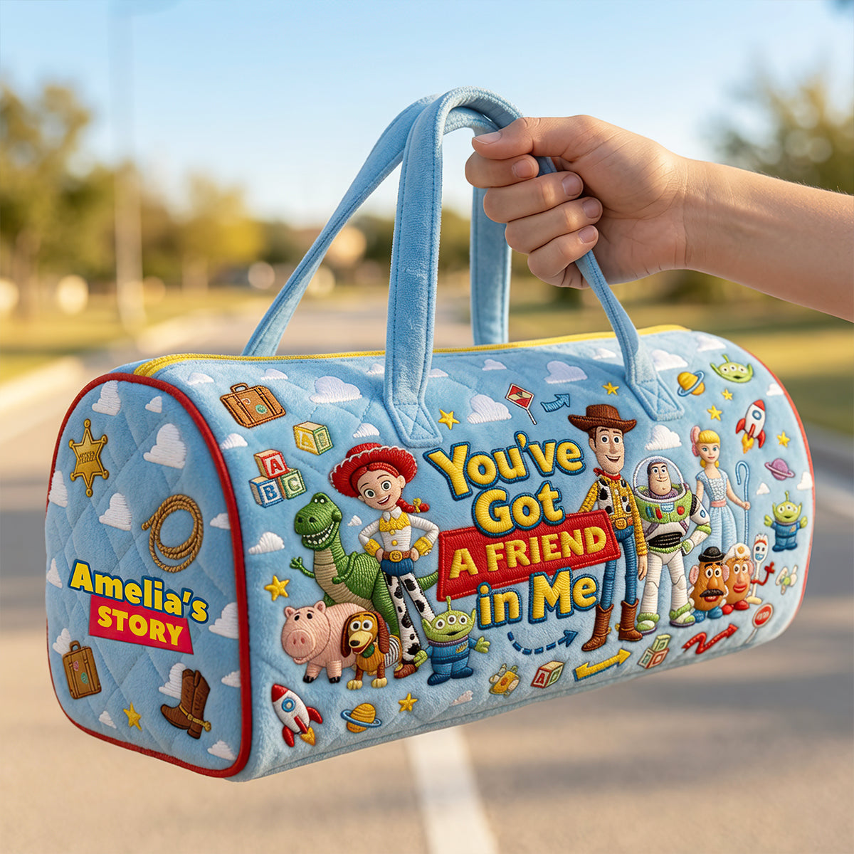 You Have Got A Friend In Me Quilted Duffle Bag - Personalized Gifts 02nadt250626