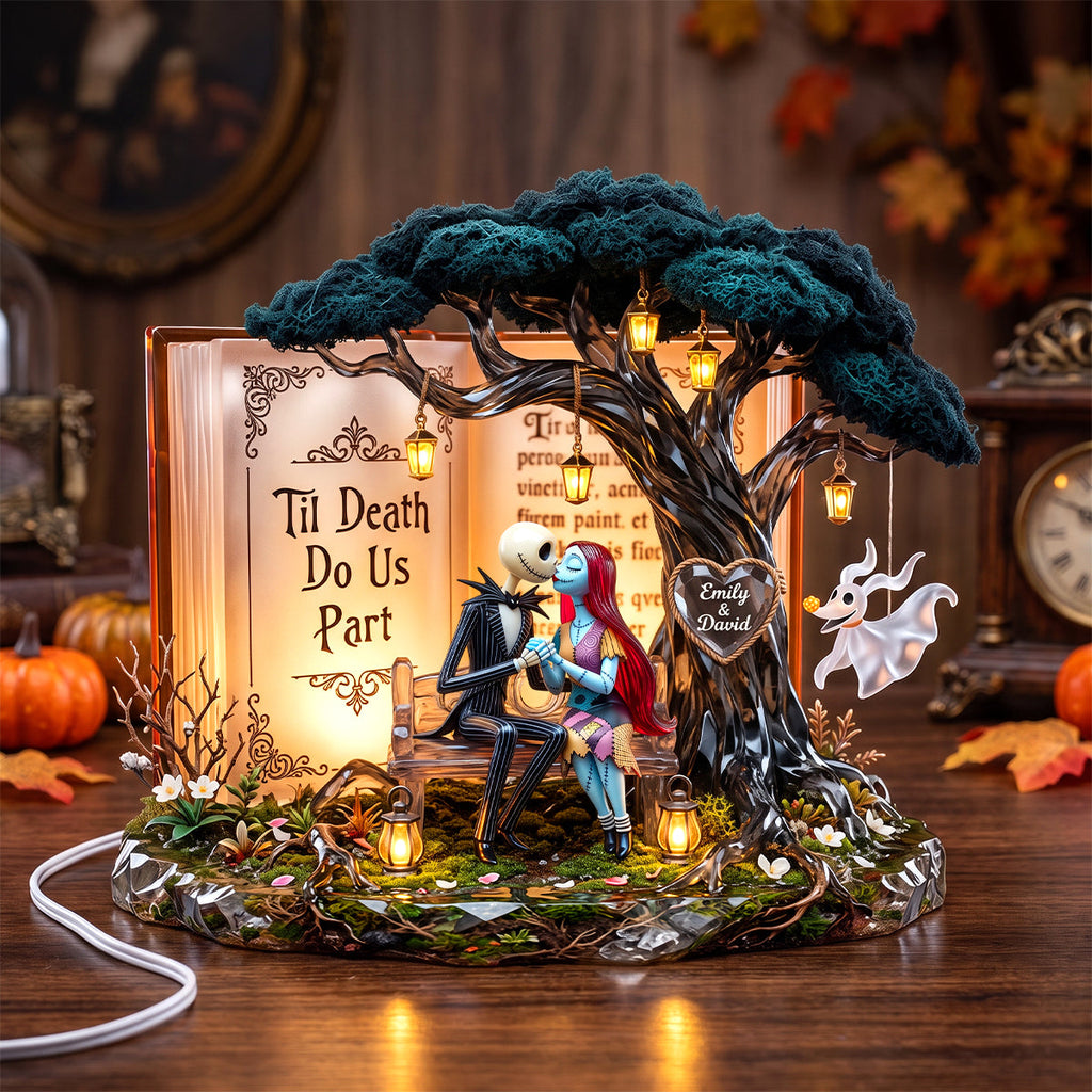 Kissing Gothic Couple Acrylic Light Box - Personalized Gifts For Couple 04padh090726