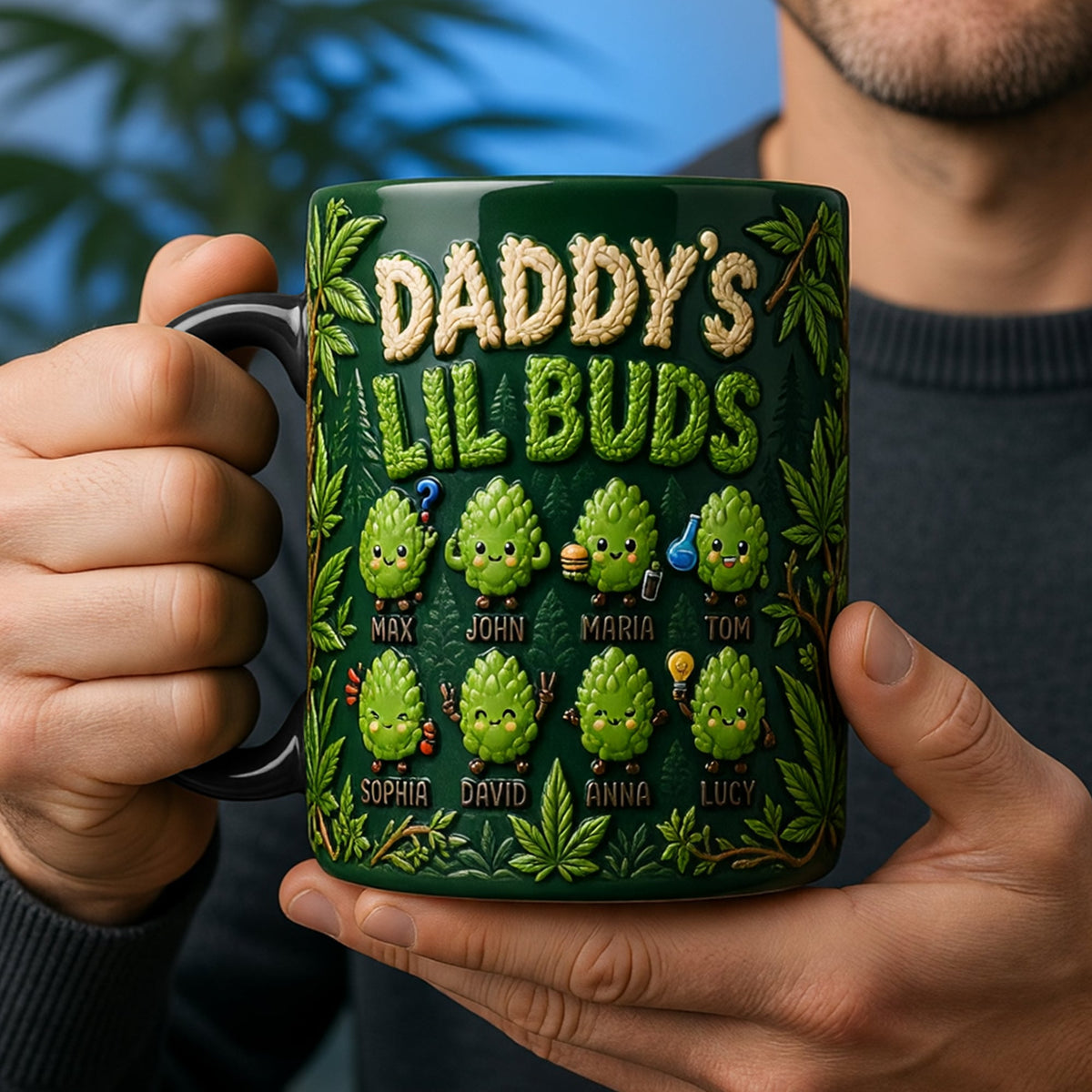 Daddy's Lil Buds Magic Ceramic Coffee Mug - Personalized Gifts For Dad 05toqn060526