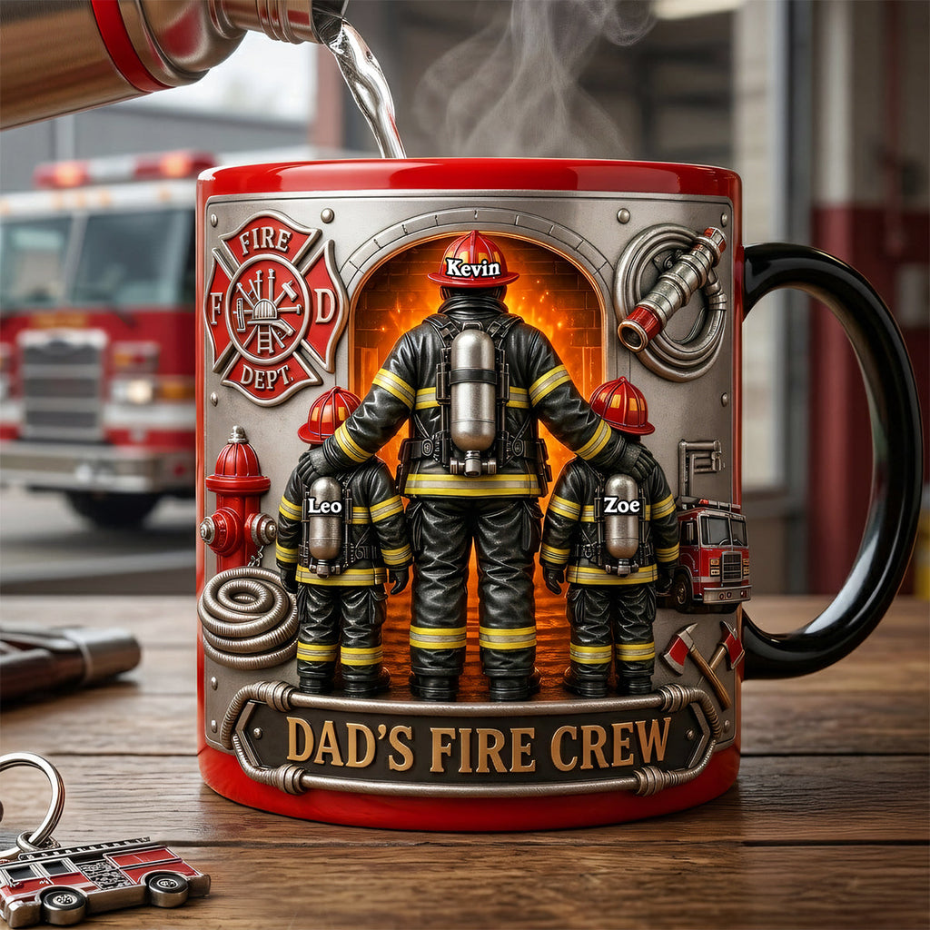 Firefighter Dad Magic Mug - Personalized Gifts For Dads 04tyta050526
