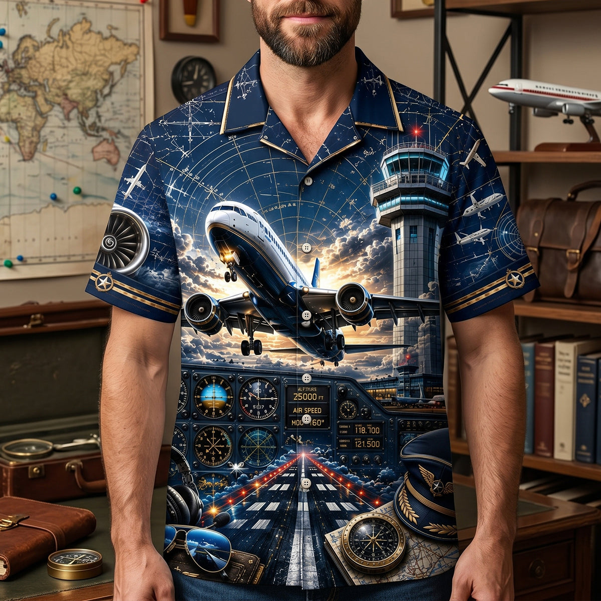 Sky Commander Hawaiian Shirt - Gifts For Pilots 04natn090626