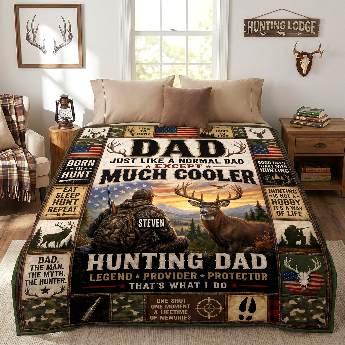 Born To Hunt Blanket  - Personalized Gifts For Dad 03TYDH290426