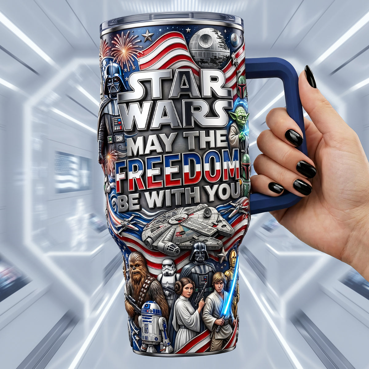 Freedom With You 40oz Tumbler  - Personalized Gifts For Patriots 03pata110626