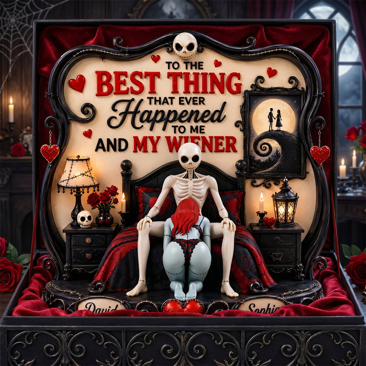 Naughty Spooky Couple Acrylic Plaque - Personalized Gifts For Couple 05tydh260526